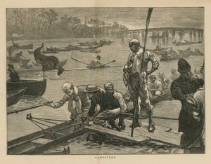 Carrera de botes en el río Cam en Cambridge de English School