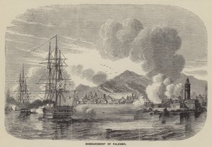 Bombardeo de Palermo (grabado) de English School