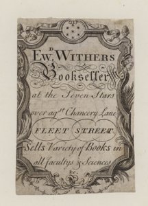 Libreros, Edward Withers, tarjeta comercial de English School