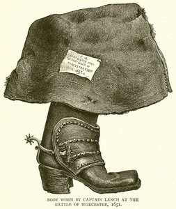 Bota usada por el capitán Lench en la batalla de Worcester, 1651