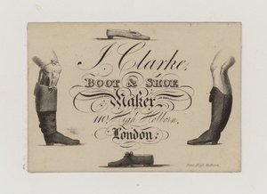 Zapatero, J Clarke, tarjeta comercial
