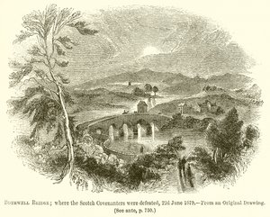 Puente de Bothwell; donde los Covenanters escoceses fueron derrotados, 22 de junio de 1679 de English School