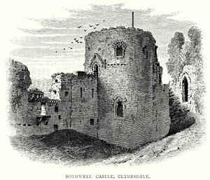 Castillo de Bothwell, Clydesdale (grabado) de English School