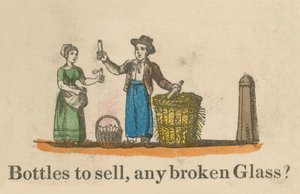 Botellas para vender, ¿algún vidrio roto?