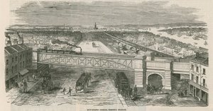 Puente de Bow Spring, estación de Stepney, Londres de English School