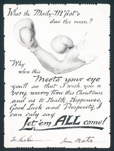 Guantes de Boxeo, Tarjeta de Navidad de English School