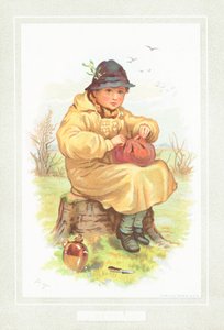 Niño a punto de almorzar en el campo de English School