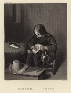 Niño y perro de English School