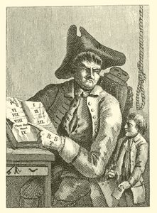 Niño hurgando en el bolsillo de su padre (grabado) de English School