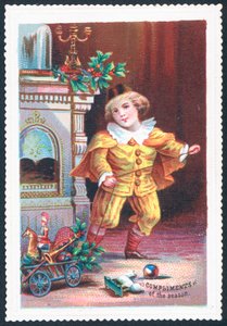 Niño jugando con juguetes de English School