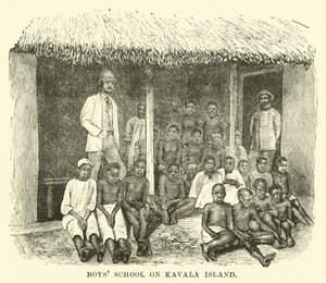 Escuela de niños en la isla Kavala de English School