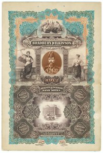 Bradbury Wilkinson & Co, diseñadores y grabadores de billetes de banco de English School