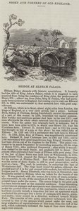 Puente en el Palacio de Eltham (grabado) de English School