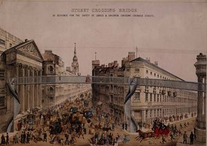 Puente sobre la Calle en Mansion House, c.1862 de English School