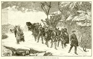Llevando a casa el cuerpo de Carlos XII