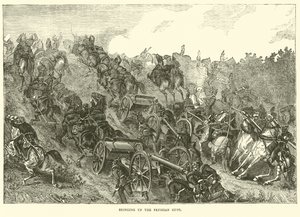 Llevando los cañones prusianos, agosto 1870 de English School