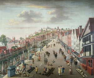 Muelles y Muelle de Bristol, c.1760 de English School