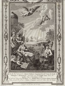 Victoria del almirante británico George Rodney sobre la flota francesa comandada por el Conde de Grasse en la Batalla de los Saintes, Guerra de Independencia Americana, 1782 de English School