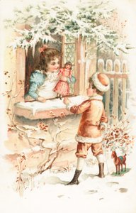 Tarjeta de Navidad británica de English School