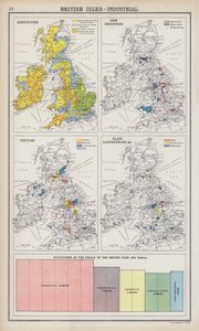 Islas Británicas, industrial (litografía en color)