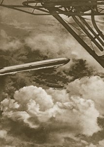 Dirigibles británicos de diferentes tipos que sirvieron como guardianes de la flota, 1914-19 de English School