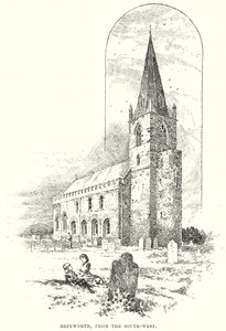 Brixworth, desde el suroeste (grabado) de English School