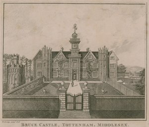 Castillo de Bruce, Tottenham, Londres; una vista tomada en 1686