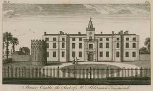Castillo de Bruce, Tottenham, Londres, la residencia del Sr. Alderman Townsend