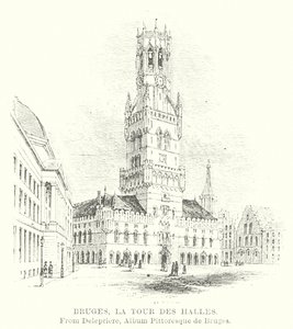 Brujas, Torre Halles (grabado)