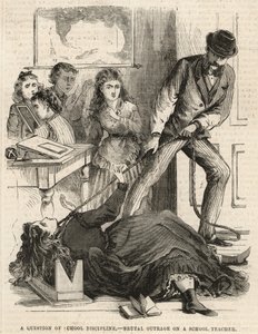 Brutal atropello a un maestro de escuela (grabado) de English School