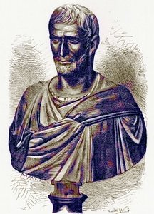 Bruto, busto en el Capitolio, ilustración de la Historia de Roma de Victor Duruy, publicada en 1884