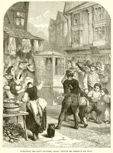 Buckingham, el favorito del rey, pasando por las calles en su silla de manos de English School