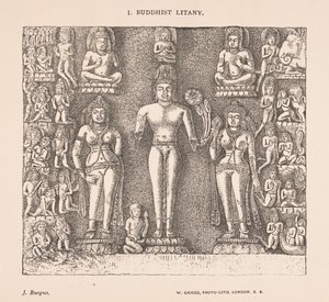 Letanía budista, de The cave temples of India, de James Fergusson y J. Burgess de English School