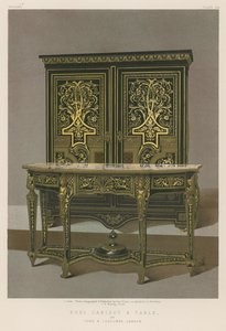 Gabinete y mesa de Buhl de English School