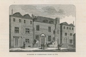 Edificios en Clerkenwell Close en 1791
