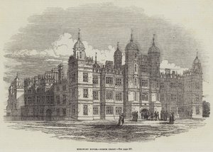 Burghley House, frente norte de English School