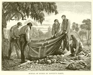 Entierro de Burke por el grupo de Howitt