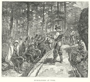 Bush-Rangers at Work (grabado) de English School