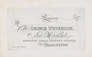 Tarjeta de presentación de George Stevenson