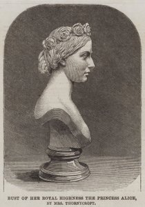 Busto de Su Alteza Real la Princesa Alicia, por la Sra. Thornycroft de English School