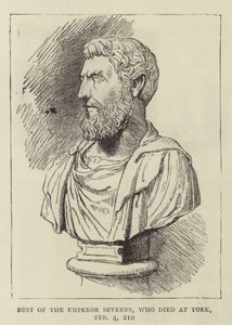 Busto del Emperador Severo, quien murió en York, 4 de febrero de 210 de English School