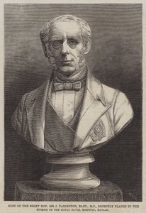 Busto del Muy Honorable Sir J Pakington, Baronet, MP, recientemente colocado en el Museo del Hospital Naval Real, Haslar de English School
