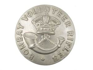 Botón, Rifles Voluntarios de Bombay, antes de 1901 de English School