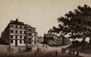 Buxton: Hotel Burlington y Paseo (litografía) de English School