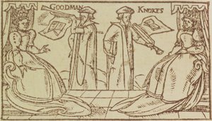 C37 d.47 bi.fii John Knox y Christopher Goodman arengando a Mark Queen of Scots de English School