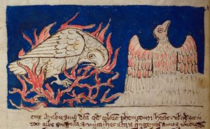CCA-LitMs/D/10 fol. 17v Fénix, del Bestiario
