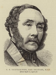 C R Sackville-West, Earl Delawarr, KCB (grabado) de English School
