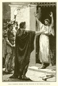 César apoderándose del tesoro en el templo de Saturno de English School