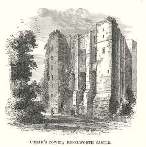 Torre de César, Castillo de Kenilworth (grabado)