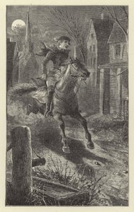 Llamada a las armas - Cabalgata de Paul Revere, 1775 de English School